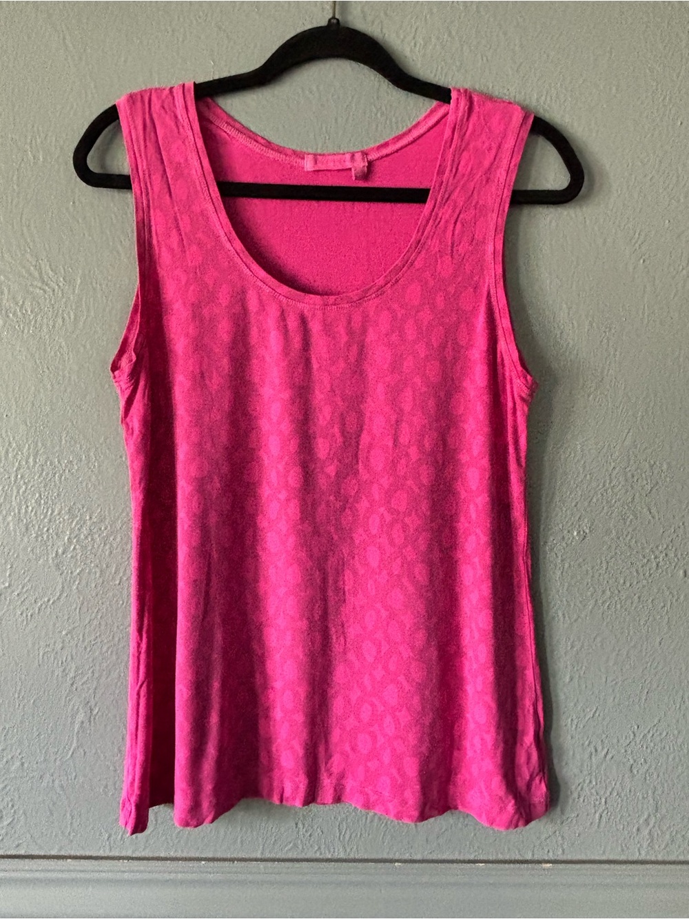 Fresh Produce Pink Burnout Tank Top Rayon Lycra Sleeveless Large